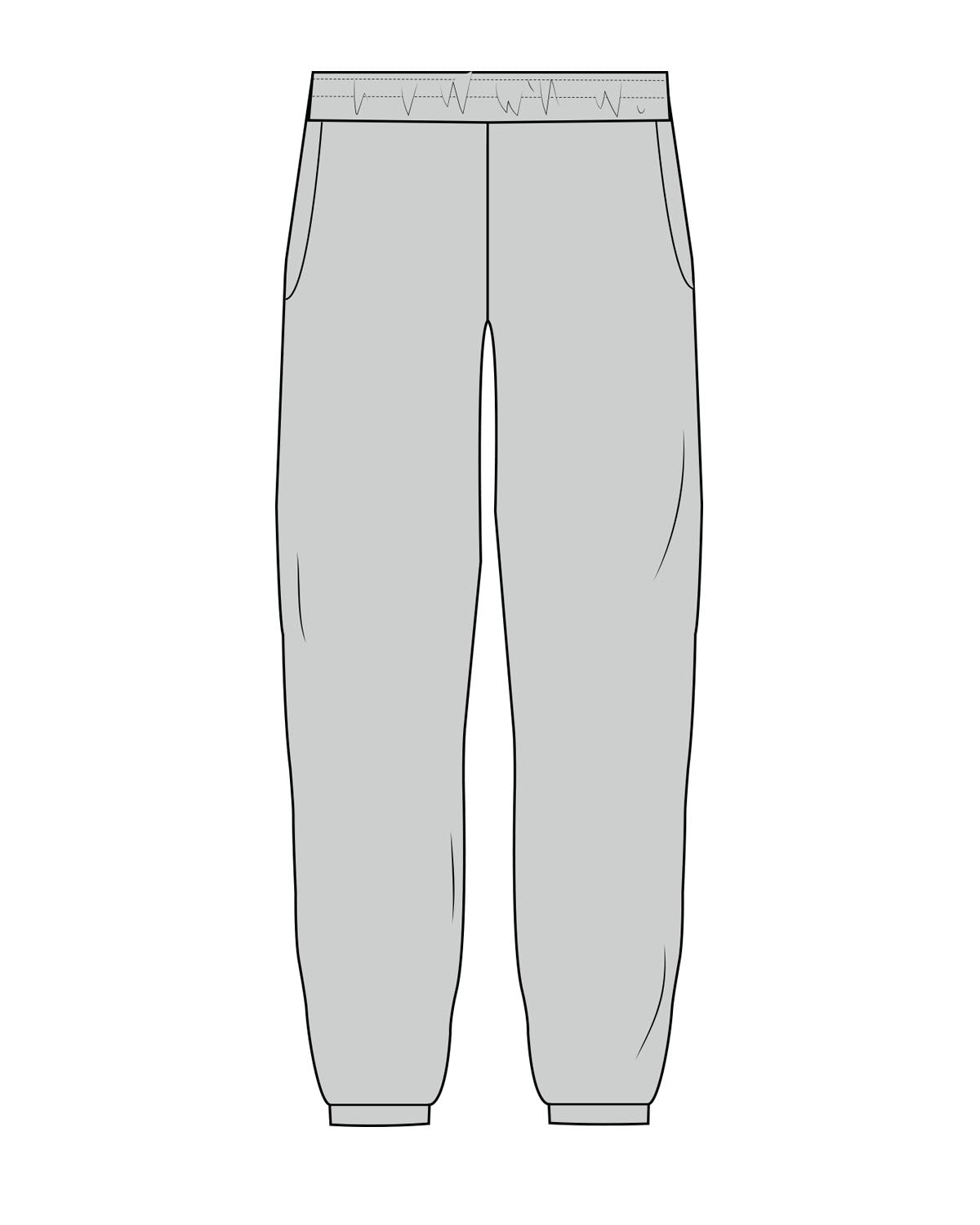 The Mens Sweatpants - Storm - Collective Studios - Back Pocket - PRinted - Black