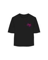 The Oversized Crop Tee - Black - The Whole You Wellness - Left Chest & Full Back - Printed - Full Color
