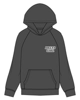 The Womens Hoodie - Washed Black - Delta Fitness - Left Chest & Back Center - Full Color