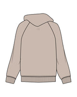 The Womens Hoodie - Bone - Cyclebar - Center Chest Stacked & Back Neckline - Tone on Tone