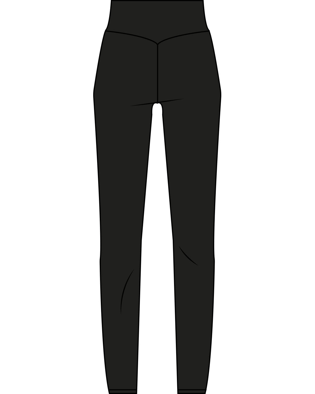 The Basic Legging - Black - WAGS - Right Bottom Leg - Printed - White