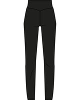 The Basic Legging - Black - WAGS - Right Bottom Leg - Printed - White
