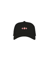 The Dad Hat - Black - PEACH PUMP - Center Crown Peaches - Embroidered - Pink