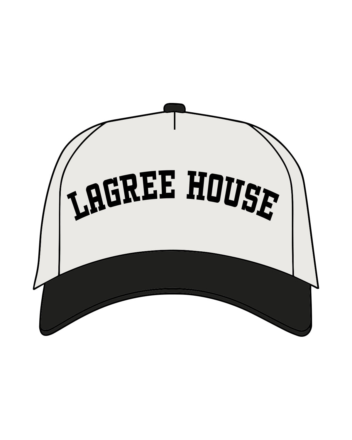The Canvas Cap - Natural / Black - Lagree House - Center Crown - Arc - Printed - Black