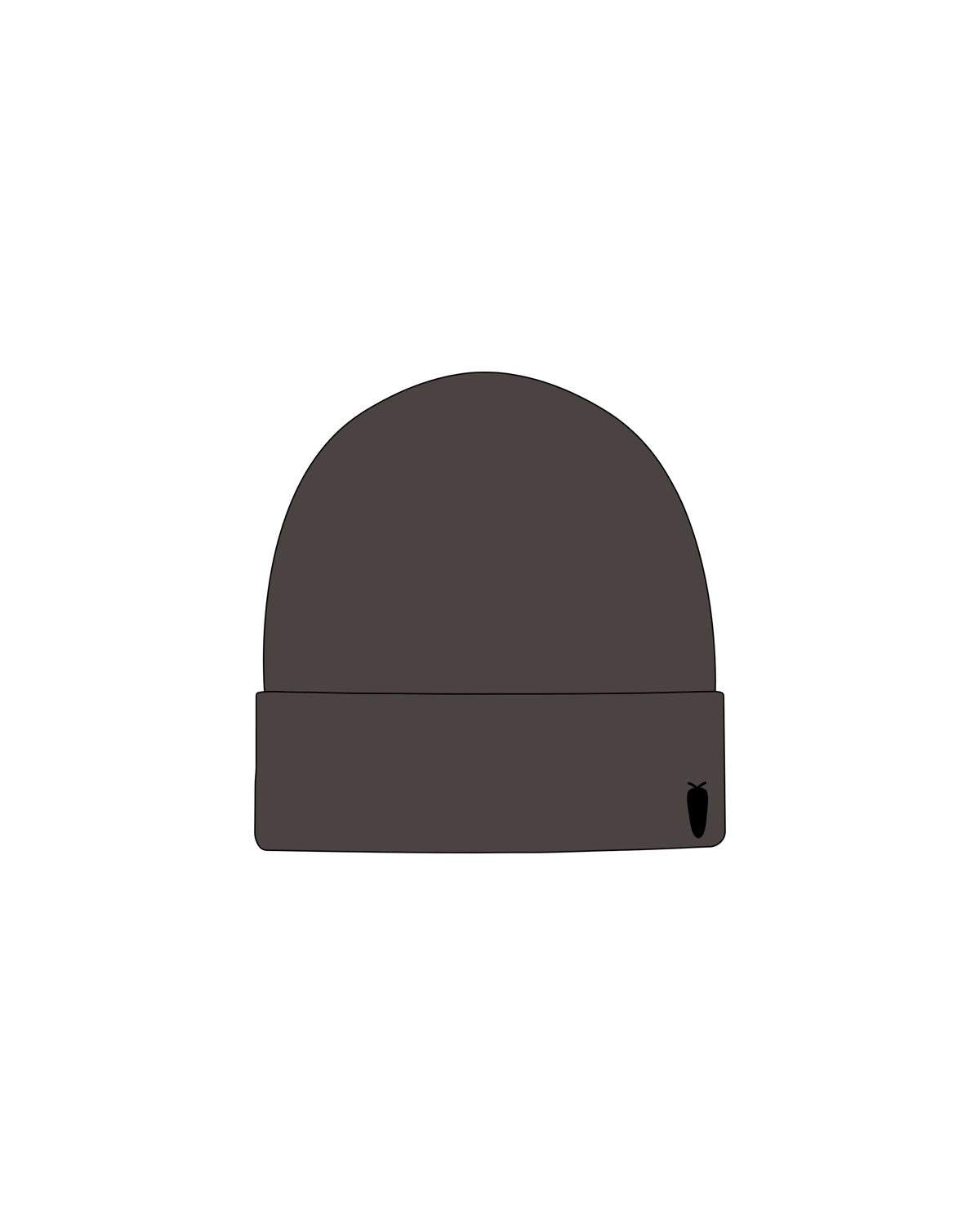 The Beanie - Dark Gray - BlueCarrot - Bottom Left Side - Embroidered - Black