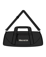 The Gym Duffel - Black - BlueCarrot - Center Body Stacked - Printed - Off White