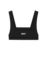 The Box Cut Bra - Black - Salt - Chest & Back Center - White