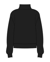 The Womens 1/4 Zip - Black - The Burn Society - Left Chest - Embroidered - Silver