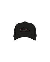The Dad Hat - Black - PEACH PUMP - Center Crown Cursive - Embroidered - Pink