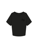 The Crop Tee - Black - The Whole You Wellness - Left Chest & Back Image - Printed - Full Color