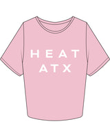 The Crop Tee - Bubblegum - Heat Bootcamp - Center Stacked - ATX - White