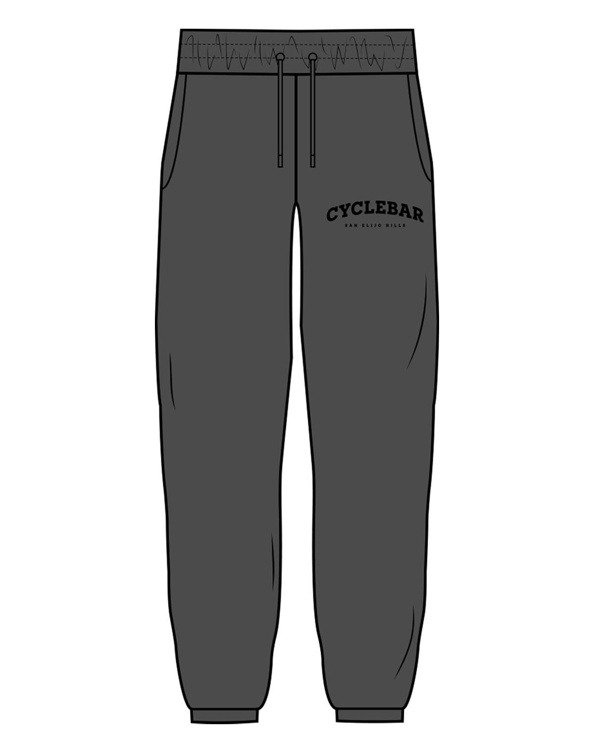 The Womens Classic Sweatpants - Washed Black - Left Leg - Near Pocket - Black