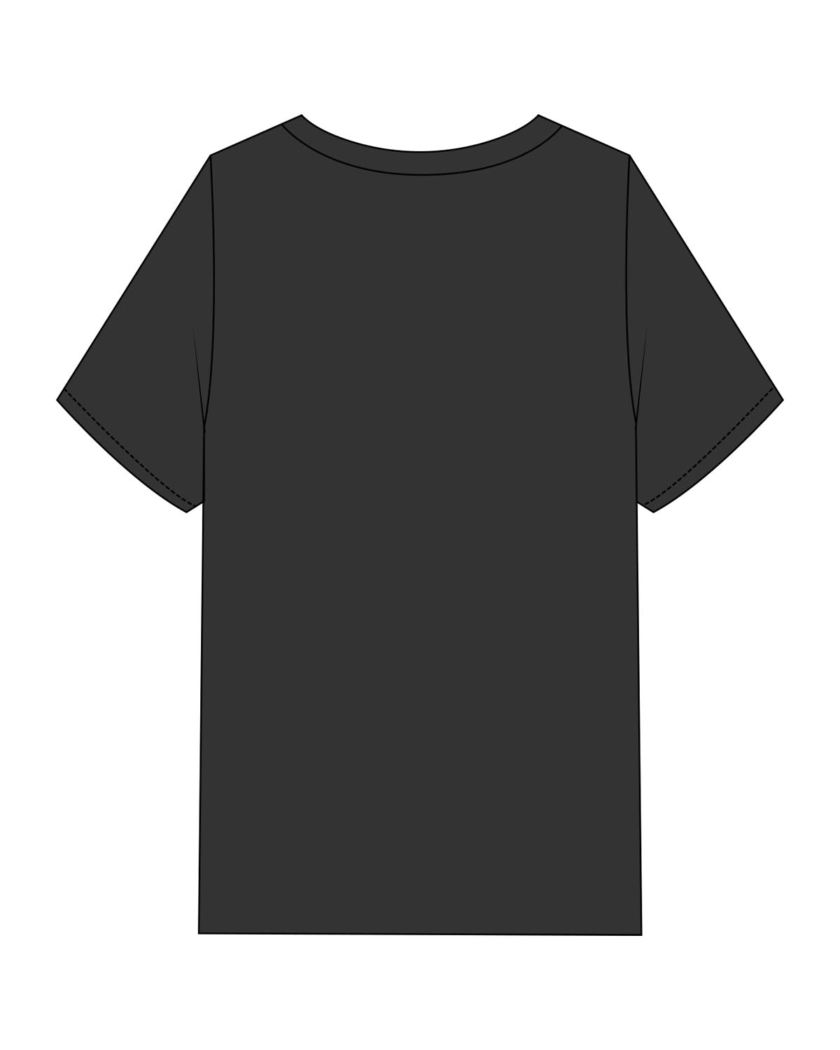 The Mens Heavyweight Tee - Washed Black - 1800-SF - Center Chest - Printed - White
