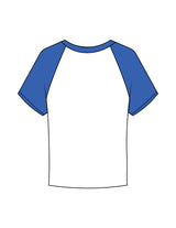 The Micro Rib Baby Tee - White / Royal - Golden Hour RI - Left Chest - Printed - Gold