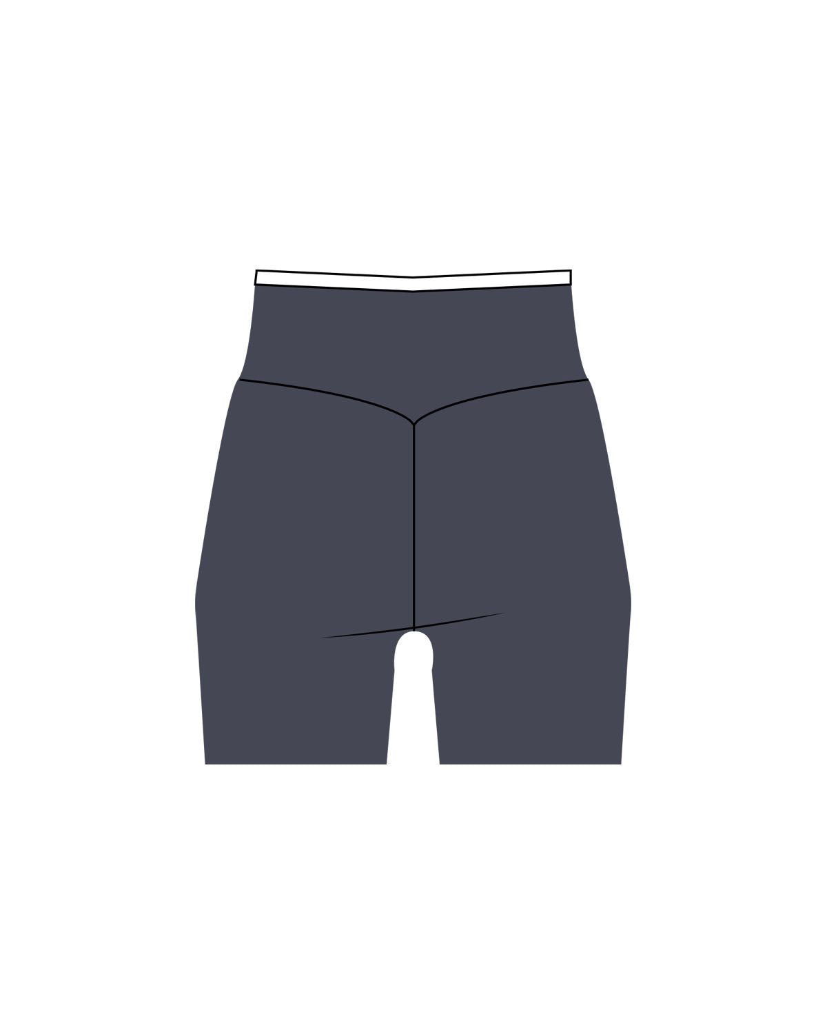 The Piped Crossover Short - Petrol Blue - Collective Studios - Left Leg - Printed - White