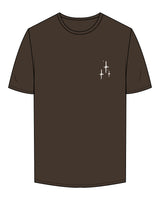 The Mens Tee - Chocolate - Bianca - Front Left & Back Stacked - Off White