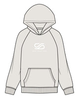 The Womens Hoodie - Washed Bone - SUVA - Center Chest - Printed - White