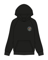 The Mens Hoodie - Black - Crossfit Trifecta - Left Chest & Center Back Round - Full Color