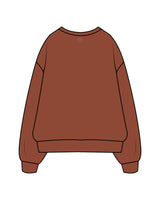 The Mens Crewneck - Cinnamon - Aligned Pilates - Center Chest Stacked & Back Neckline - Printed - Off White