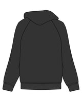 The Mens Hoodie - Black - 1800-SF - Center Chest - Printed - White
