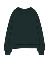 The Mens Crewneck - Pine Green - Bianca - Back Center Stacked - Gold