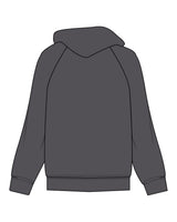 The Half Zip Hoodie - Charcoal - The Studio - Left Chest Stacked - Printed - White
