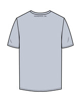 The Mens Tee - Powder - BlueCarrot - Center Chest & Right Sleeve - Back Neckline - Printed - Navy