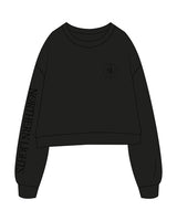 The Studio Crop - Black - Northern Lights - Left Chest Round & Right Sleeve - Printed - Tone on Tone