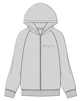 THE RECYCLED UNISEX ZIP HOODIE - Heather - Forma Haus - Left Chest - Printed - Black