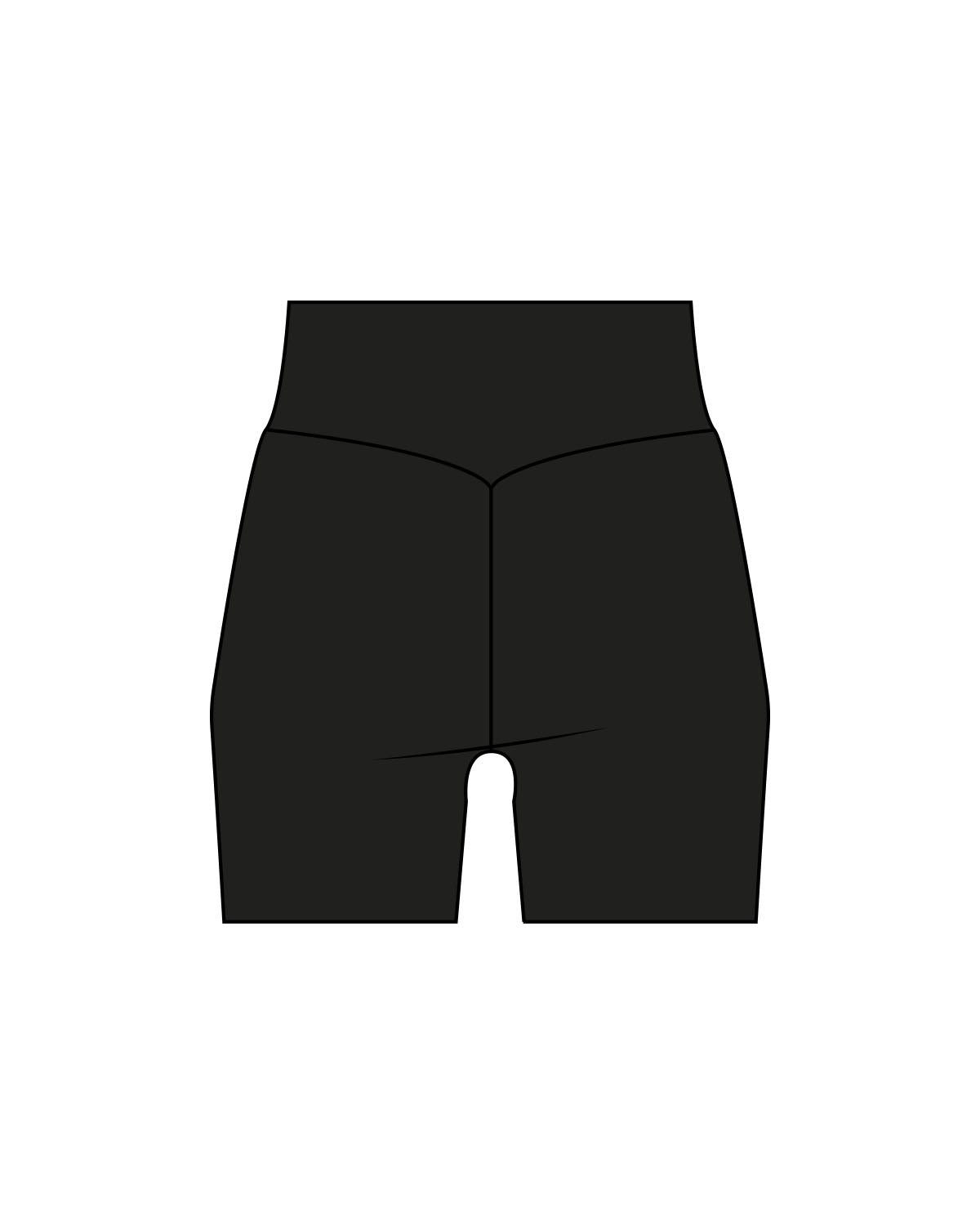 The Basic Short - Black - BlueCarrot - Left Leg - Printed - White