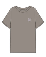 The Womens Heavyweight Tee - Washed Gray - Heat Bootcamp - Left Chest "H" & Back Stacked - Lavender