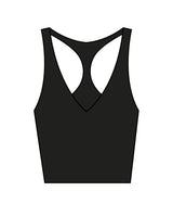 The Racer Tank - Black - New Mom School - Back Center - Diamond - White