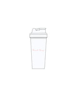 The Shaker Bottle - White - PEACH PUMP - Center Body - Printed - Pink