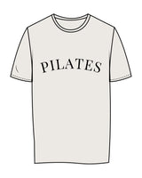 The Womens Tee - Bone - The Studio Cape - Center Chest Arc & Center Back Neckline Round - Printed - Black