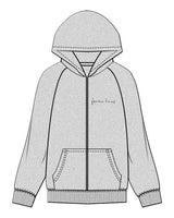 The Womens Zip Hoodie - Heather - Forma Haus - Left Chest & Center Back - Printed - Black