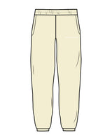 The Womens Sweatpants - Butter - Melt Hot Pilates - Left Leg Near Pocket - White