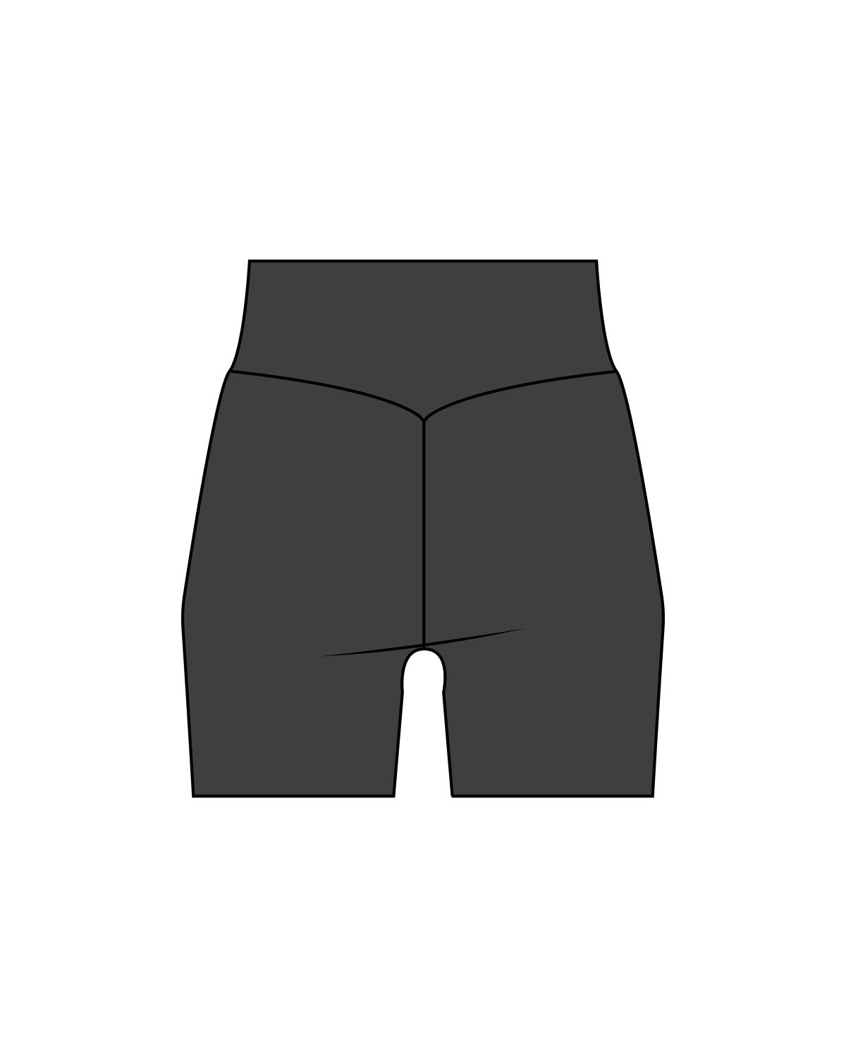 The Basic Short - Pebble - BlueCarrot - Left Leg - Printed - White