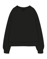 The Mens Crewneck - Black - Brick House - Center Chest & Back Neckline - Tone on Tone