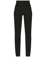 The Basic Legging - Black - New Mom School - Right Leg - Nashville & Back Center Waist - White