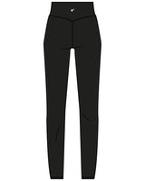 The Basic Legging - Black - New Mom School - Right Leg & Back Center Waist - White