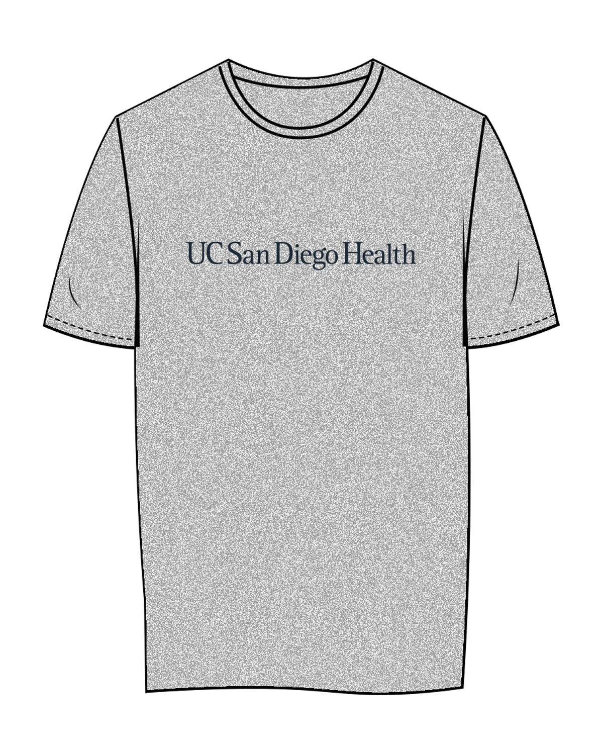 The Womens Tee - Heather - UCSD Health - Center Chest & Full Back "NUTRITION" - Navy