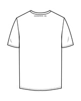 The Mens Tee - White - BlueCarrot - Center Chest & Right Sleeve - Back Neckline - Printed - Navy