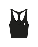 The Racer Tank - Black - BlueCarrot - Left Chest - Printed - White