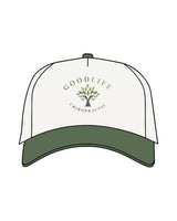 The Canvas Cap - Natural / Forest - Goodlife Chiropractic - Center Crown - Embroidered - Full Color