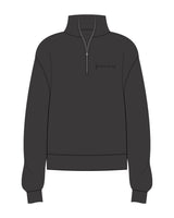 THE WOMENS 1/4 ZIP - Washed Black - Forma Haus - Left Chest - Embroidered - Black