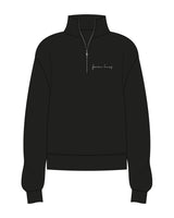 THE WOMENS 1/4 ZIP - Black - Forma Haus - Left Chest - Embroidered - White