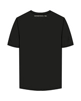 The Mens Tee - Black - BlueCarrot - Center Chest & Righ Sleeve - Back Neckline - Printed - Off White