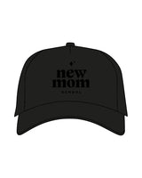 The Canvas Cap - Black - New Mom School - Center - Text Stacked - Black - Embroidered - Black