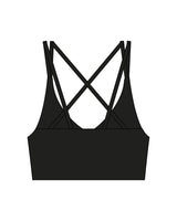 The Strappy Bra - Black - The Studio - Center Chest - Printed - White