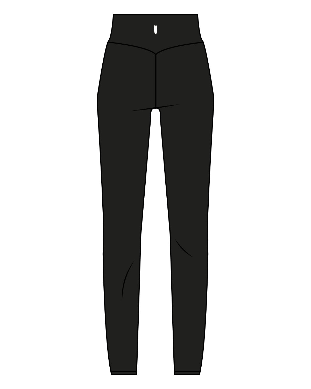 The Basic Legging - Black - BlueCarrot - Back Waistline - Printed - White